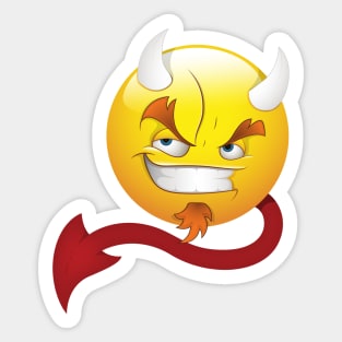 Devil Smiley Face Emoticon Sticker